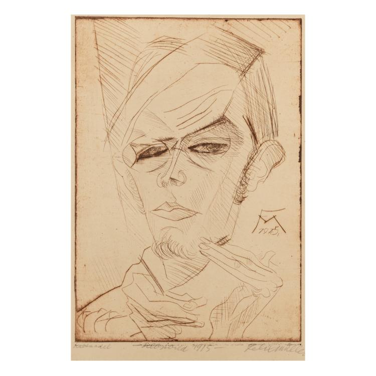 Hauptbild zu Objekt, Self-portrait (Head with Hands), 1915, Conrad Felixm&uuml;ller, 181C 723