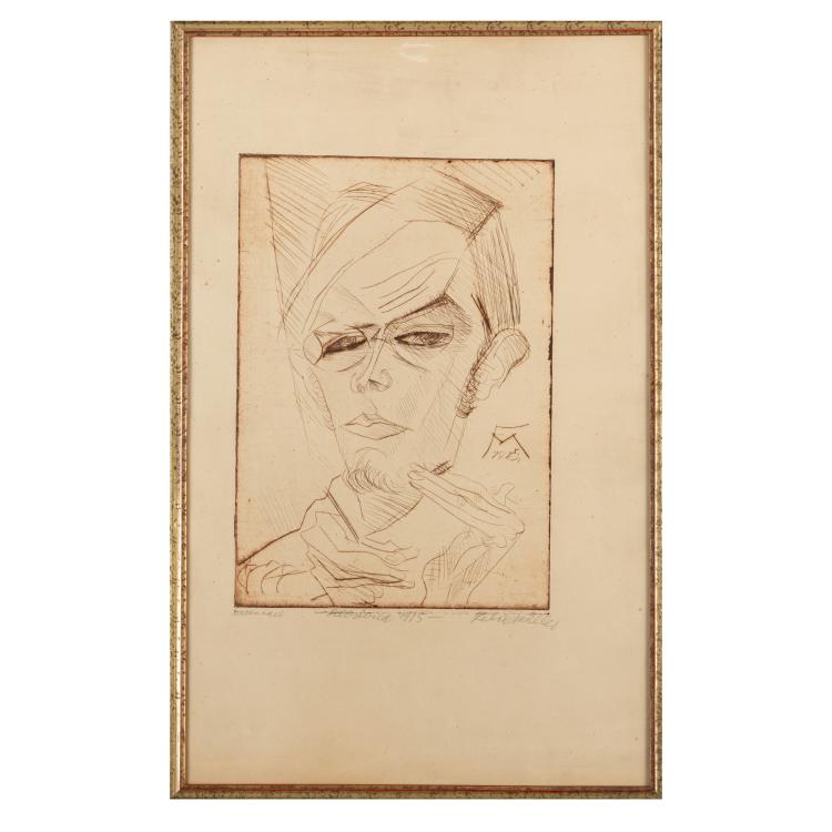 Bild 1 zu Objekt, Self-portrait (Head with Hands), 1915, Conrad Felixm&uuml;ller, 181C 723
