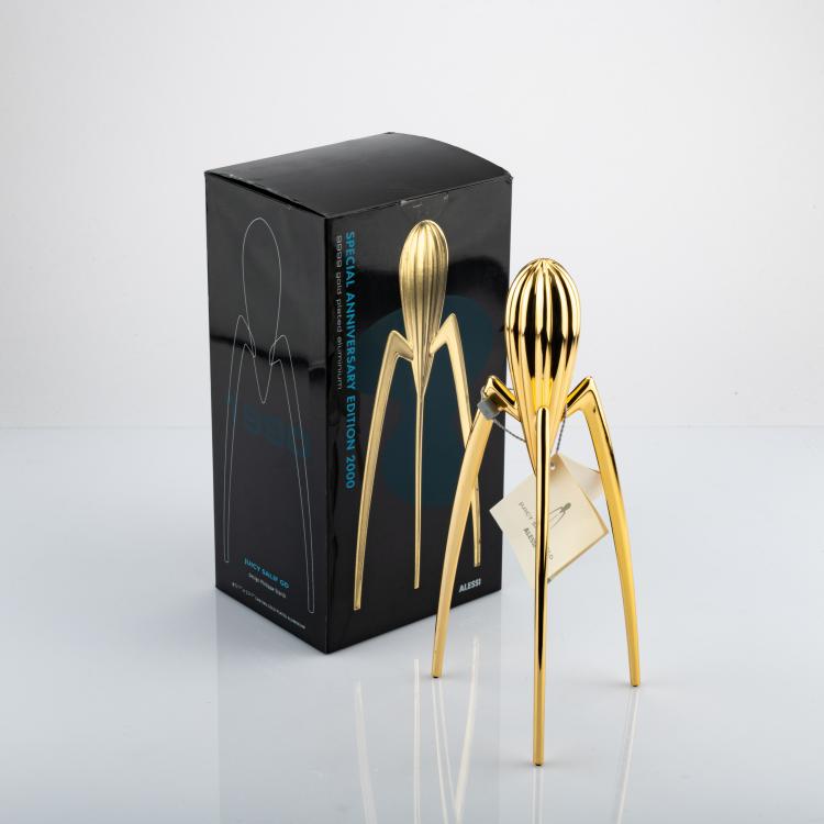 Bild 1 zu Objekt, 'Juicy Salif Gold' lemon squeezer, 1990 (design), Philippe Starck, Alessi, Crusinallo, 181A 104