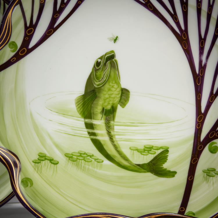 Bild 2 zu Objekt, Sechs Teller aus dem Fischservice 'Modern', 1899/1900, Hermann Gradl, Nymphenburg, KPM, 180A 306