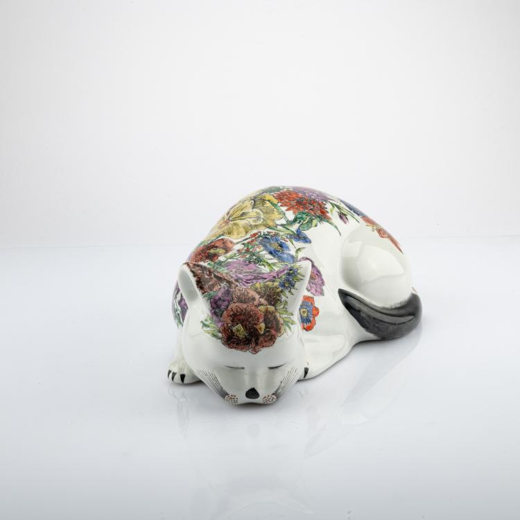 Bild 1 zu Objekt, Cat 'Gatto accovacciati fiorato', 1960s (design), Piero Fornasetti, Fornasetti, Mailand / Milan, 181A 345