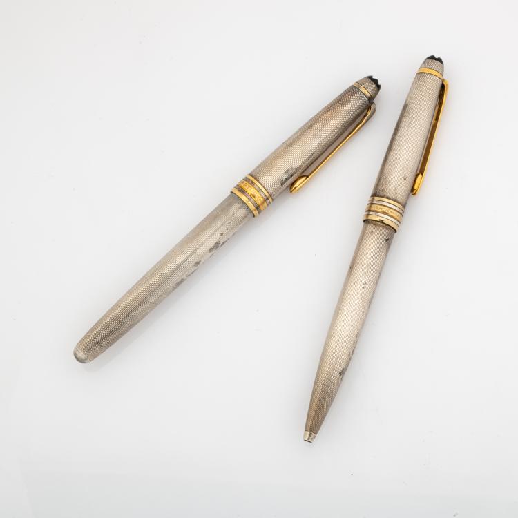 Hauptbild zu Objekt, Kugelschreiber und F&uuml;llfederhalter 'Meisterst&uuml;ck Sterling Silver 149', 1952 (Entwurf), Montblanc, Hamburg, 180C 794