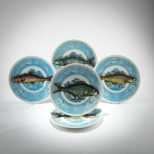 Eleven plates from the 'Marinara, Piscibus' series, 1950s (design)