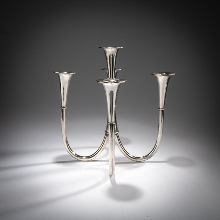 Bild 1 zu Objekt, F&uuml;nfflammiger Kerzenleuchter, 1952/53, Wilhelm Wagenfeld, WMF, Geislingen, 181A 91