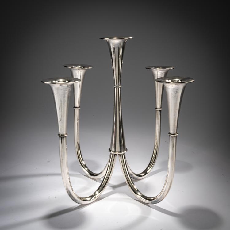 Bild 3 zu Objekt, F&uuml;nfflammiger Kerzenleuchter, 1952/53, Wilhelm Wagenfeld, WMF, Geislingen, 181A 91