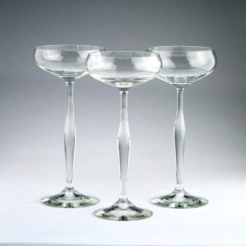 Three champagne glasses, 1899
