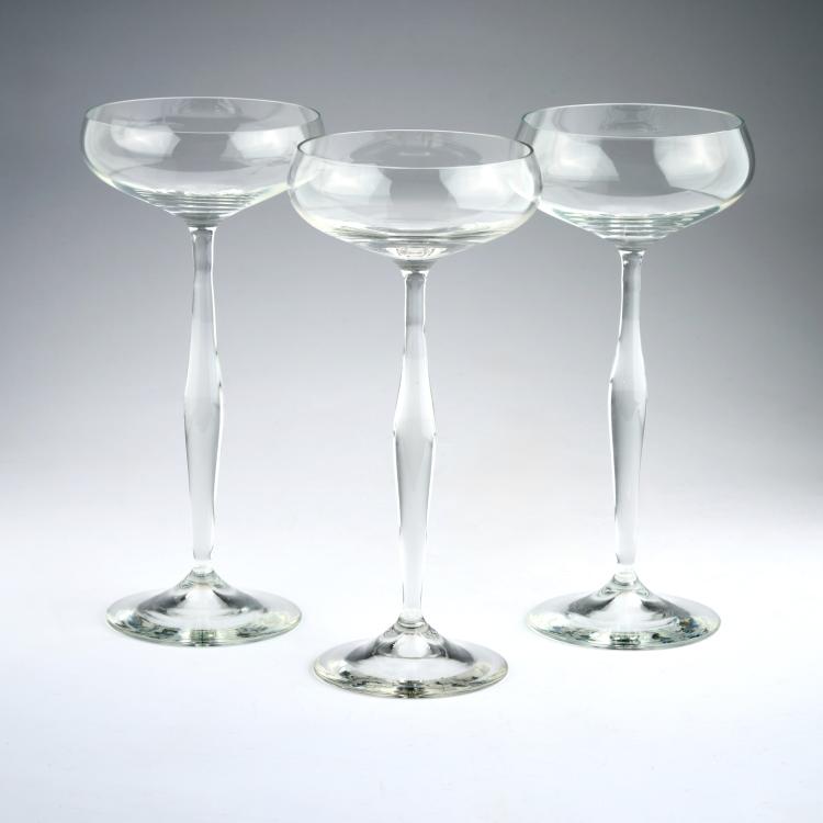 Bild 2 zu Objekt, Three champagne glasses, 1899, Peter Behrens, Poschinger, Benedikt von, Oberzwieselau, 180B 405