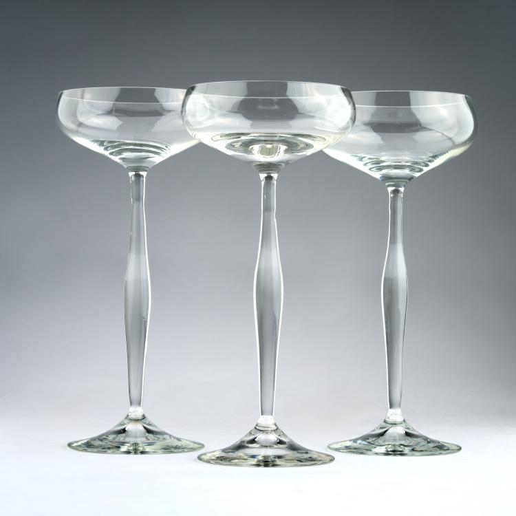 Bild 3 zu Objekt, Three champagne glasses, 1899, Peter Behrens, Poschinger, Benedikt von, Oberzwieselau, 180B 405