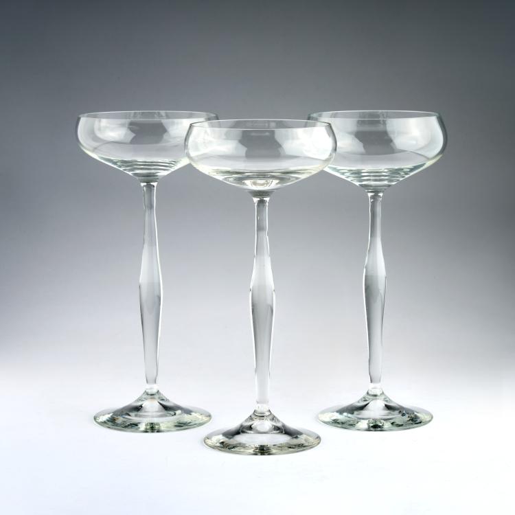 Bild 4 zu Objekt, Three champagne glasses, 1899, Peter Behrens, Poschinger, Benedikt von, Oberzwieselau, 180B 405