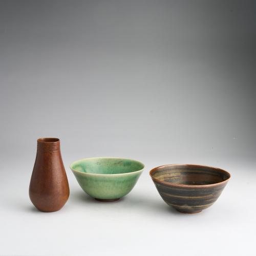 Vase and two bowls, c. 1950