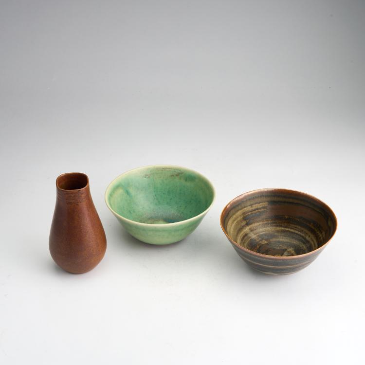 Bild 1 zu Objekt, Vase und zwei Schalen, um 1950, Saxbo Stent&ouml;j, Herlev, 181A 65