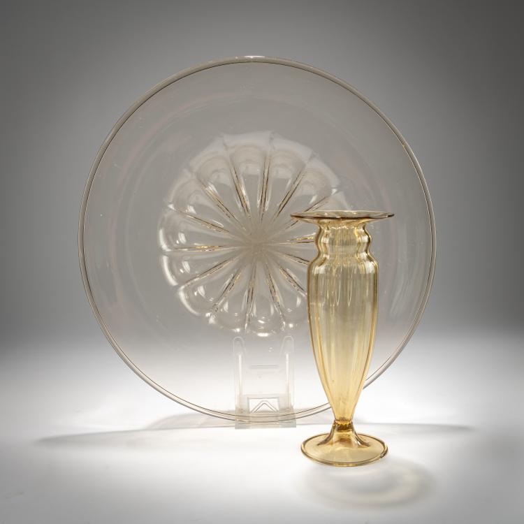 Hauptbild zu Objekt, Small vase and bowl 'Costolato', 1921/22, Vittorio Zecchin, Venini, Murano, 181B 540