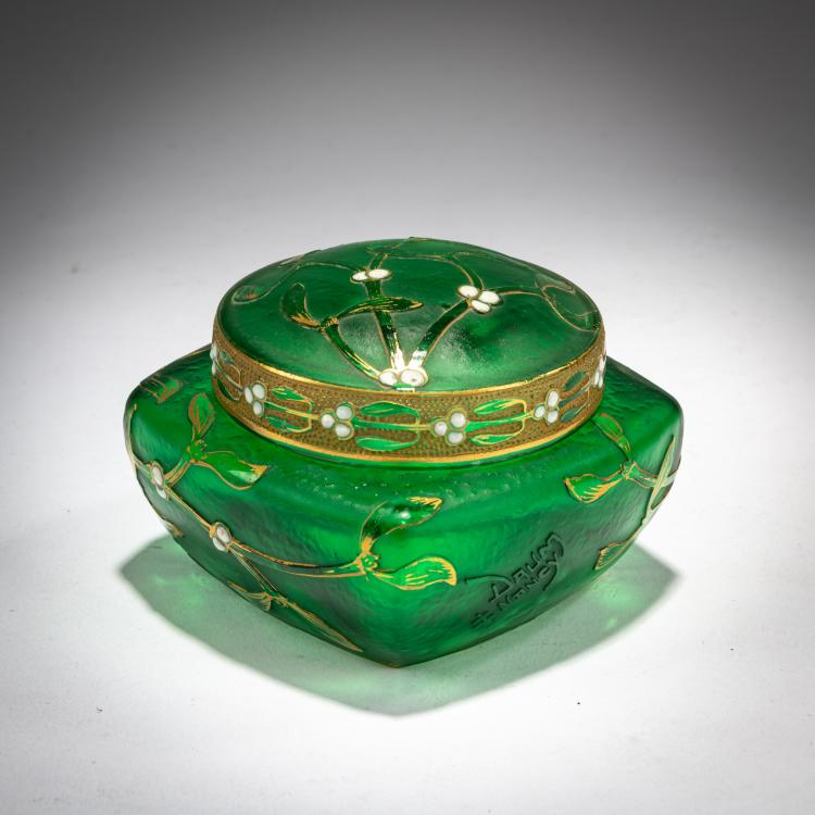 Bild 1 zu Objekt, Dose 'Au gui l'an neuf', um 1897, Henri Berg&eacute;, Daum Fr&egrave;res, Nancy, 180A 4