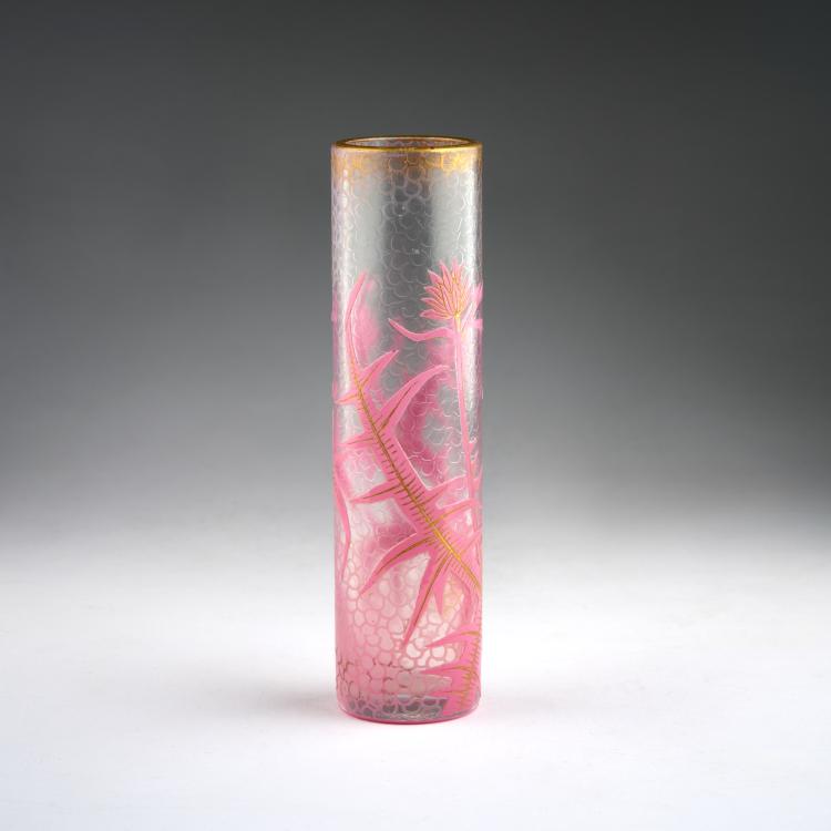 Hauptbild zu Objekt, Stangenvase 'Chardons', um 1900, Vallerysthal, 180A 110