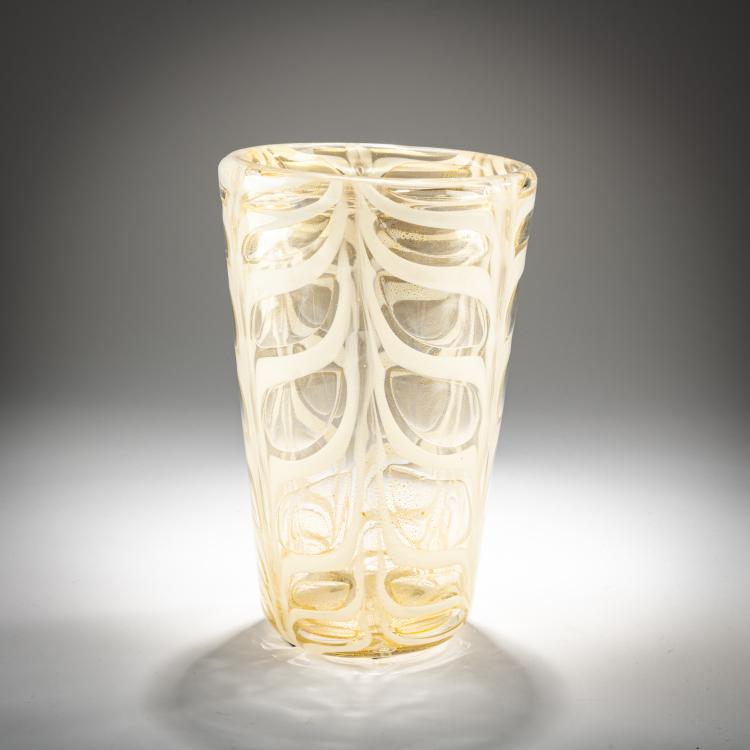 Hauptbild zu Objekt, 'Graffito lattimo e avventurina' vase, 1969, Ercole Barovier, Barovier & Toso, Murano, 181B 624