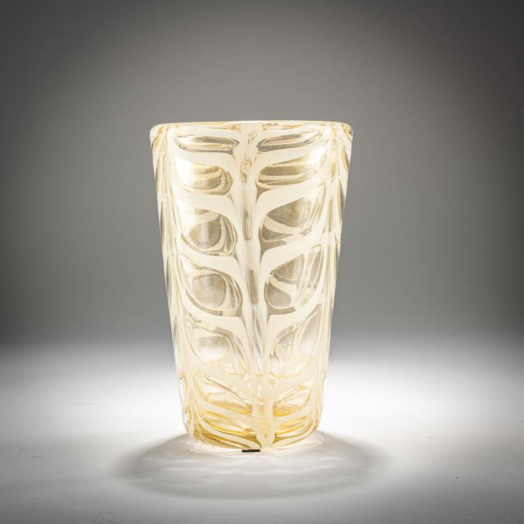 Bild 1 zu Objekt, 'Graffito lattimo e avventurina' vase, 1969, Ercole Barovier, Barovier & Toso, Murano, 181B 624