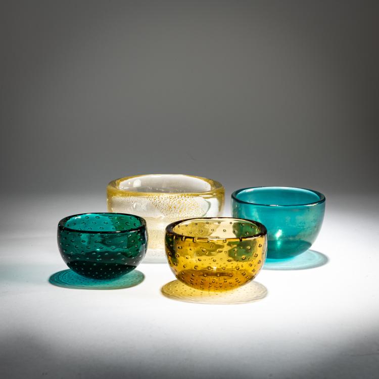 Hauptbild zu Objekt, Four bowls, c. 1935, Carlo Scarpa, Venini, Murano, 181B 574