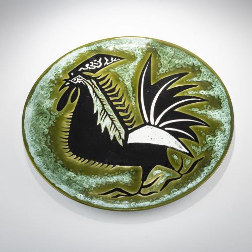 Decorative plate 'Coq', 1950s