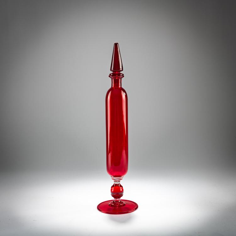 Hauptbild zu Objekt, Slim bottle 'Soffiato', 1959, Paolo Venini, Venini, Murano, 181B 698