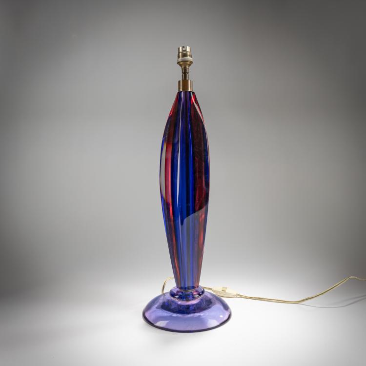 Hauptbild zu Objekt, Lamp base 'Sommerso blu rubino', 1953, Flavio Poli, Seguso s.r.l., Murano, 181B 644
