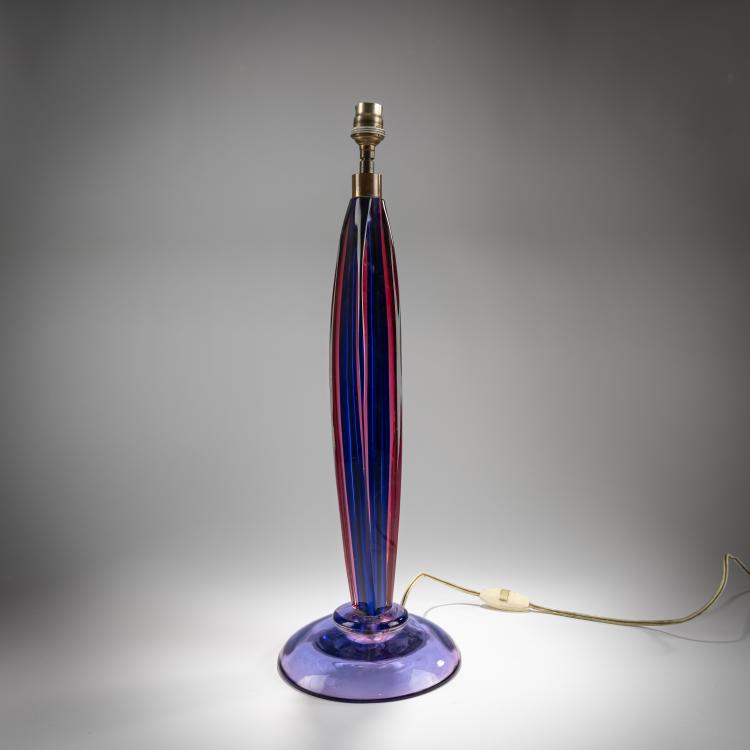 Bild 1 zu Objekt, Lamp base 'Sommerso blu rubino', 1953, Flavio Poli, Seguso s.r.l., Murano, 181B 644