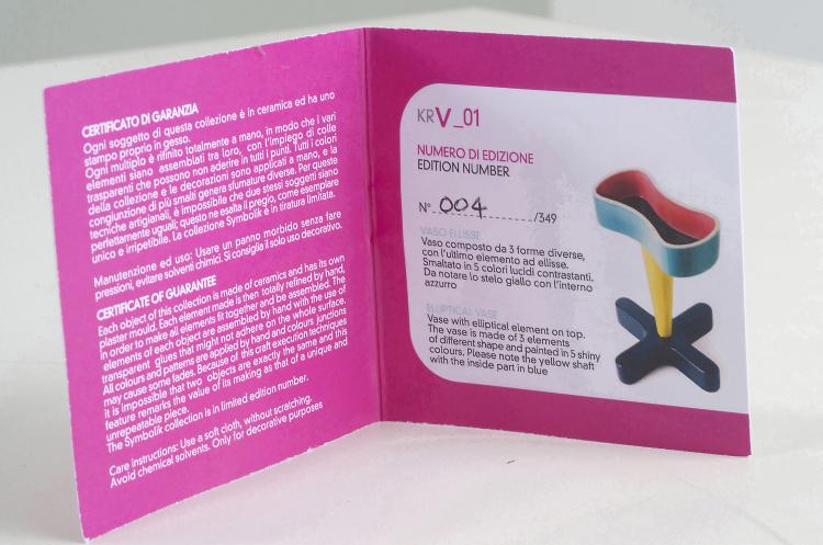 Bild 1 zu Objekt, 'KRv_01' vase from the 'Symbolic Collection', 2005, Karim Rashid, Bitossi, Montelupo, 180B 575