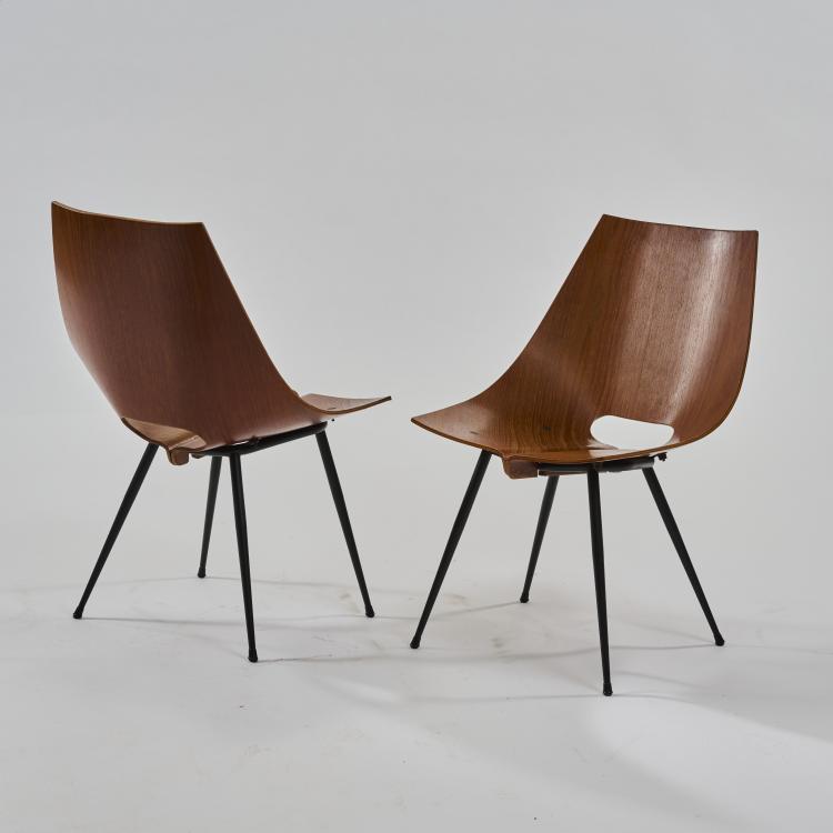 Bild 2 zu Objekt, Two chairs, c. 1955, Carlo Ratti, Industria Legni Curvati, Lissone (zug. / attr.), 181A 299