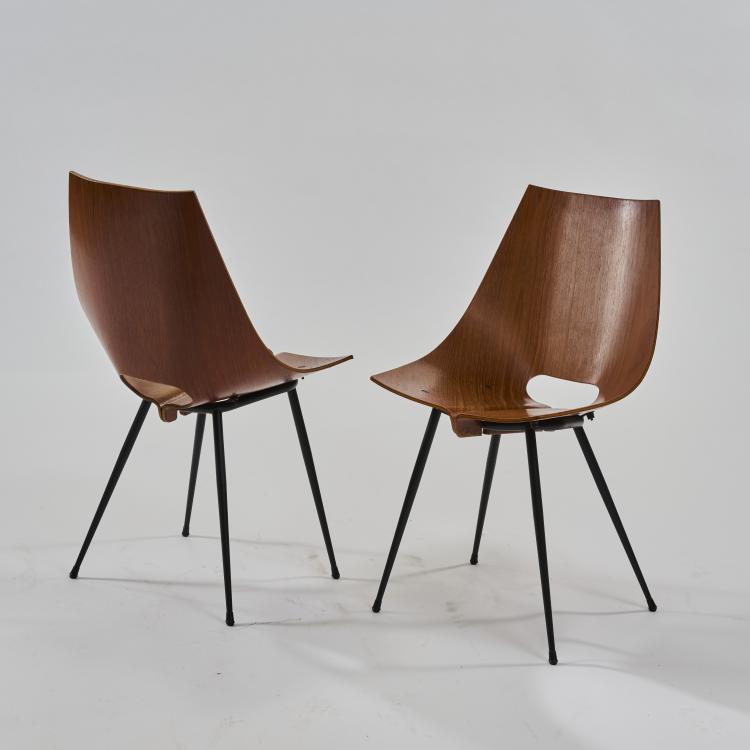 Bild 3 zu Objekt, Two chairs, c. 1955, Carlo Ratti, Industria Legni Curvati, Lissone (zug. / attr.), 181A 299