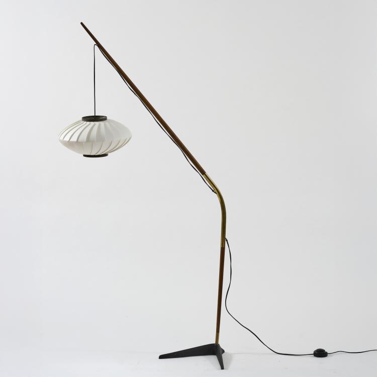 Bild 1 zu Objekt, Floor lamp 'Fishing pole', c. 1955, Svend Aage Holm S&oslash;rensen, Holm S&oslash;rensen & Co, D&auml;nemark, 180B 473