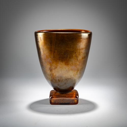 Footed vase 'Ambre e Oro', 1940