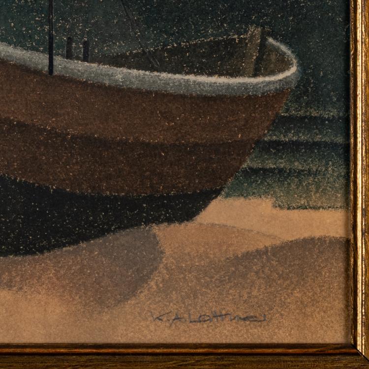 Bild 2 zu Objekt, Boat on the beach, c. 1930, Konrad Adolf Lattner, 181C 729