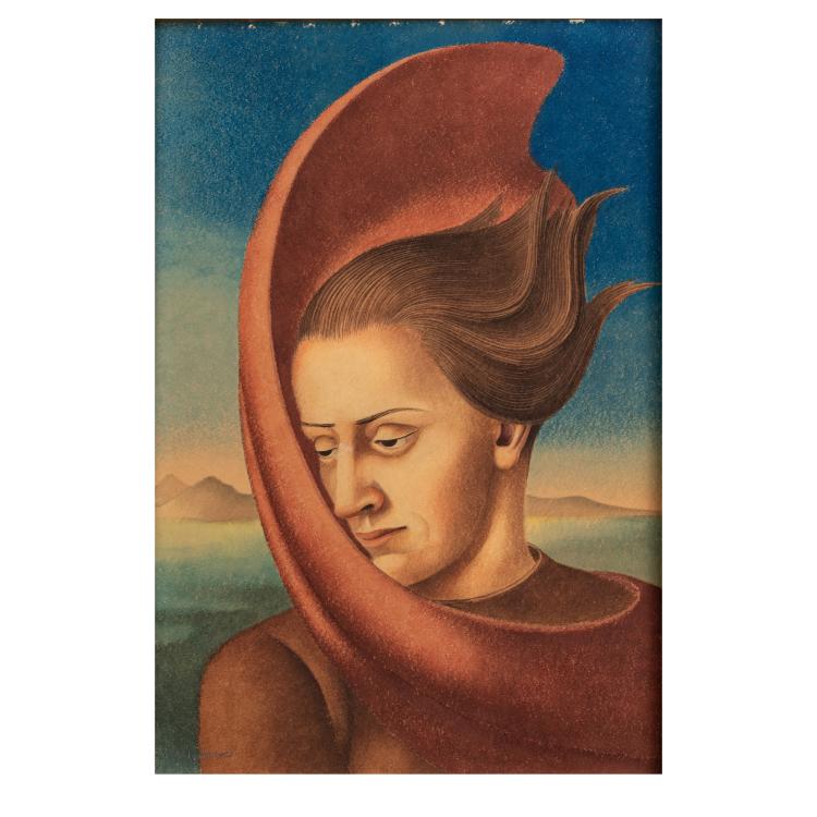 Hauptbild zu Objekt, Portrait of a woman, c. 1930, Konrad Adolf Lattner, 181C 730