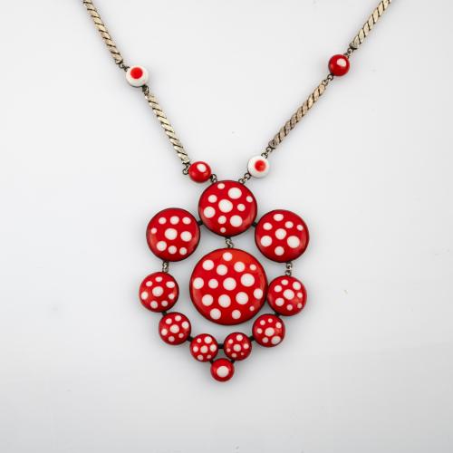 Red necklace, circa 1970
