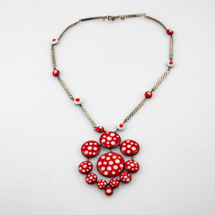 Bild 1 zu Objekt, Red necklace, circa 1970, Jacques Gautier, 180C 711