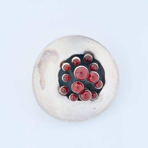 Brooch with carnelian, 1975