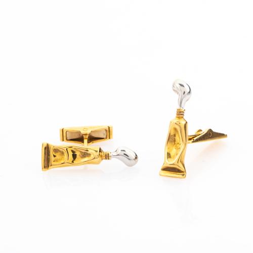 Pair of cufflinks 'Tubes', 1991-93