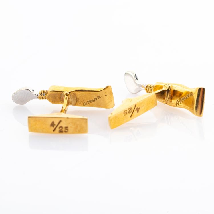 Bild 1 zu Objekt, Paar Manschettenkn&ouml;pfe 'Tubes', 1991-93, Armand Fernandez (Arman), 180C 581