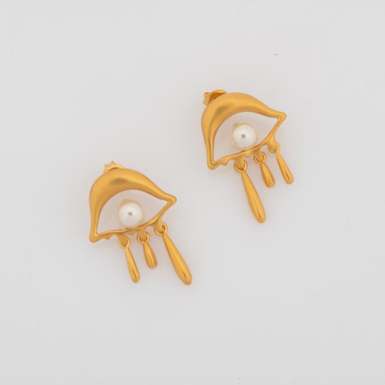 Hauptbild zu Objekt, Pair of 'Eye' stud earrings, 2010s, Salvador Dal&iacute; (after), 180C 593