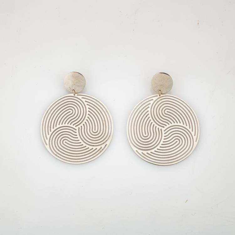 Hauptbild zu Objekt, Op-Art earrings, 1966, Marina Apollonio, 180C 582