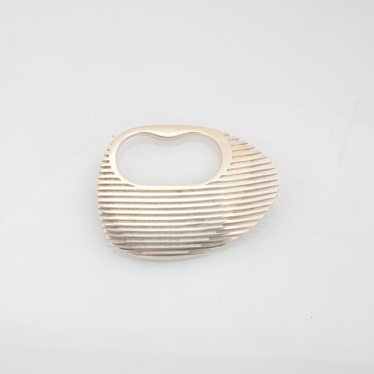 Bild 1 zu Objekt, Zweifingerring 'Lamellae', um 2016, Zaha Hadid, Jensen, Georg, Kopenhagen/Copenhagen, 180C 594