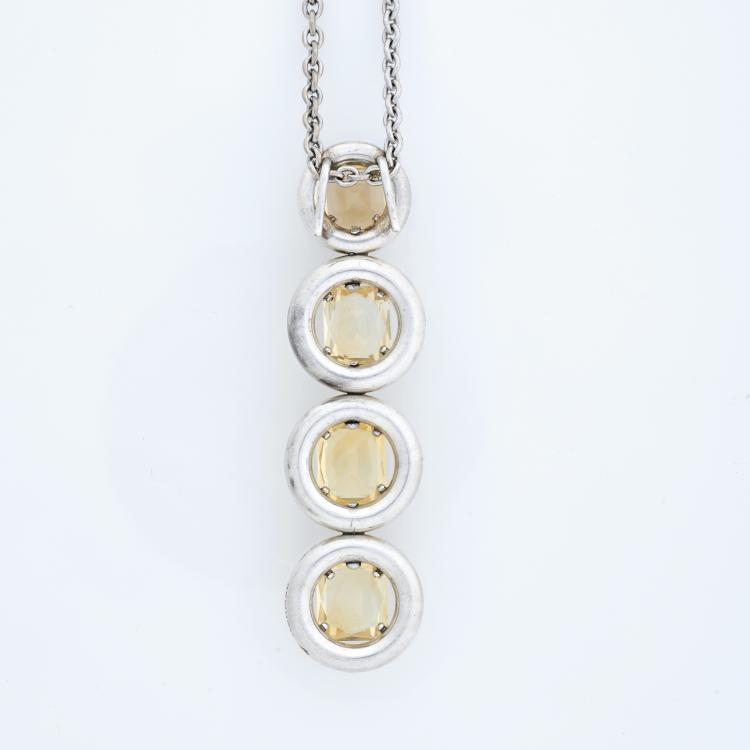 Bild 1 zu Objekt, Kettenanh&auml;nger verziert mit Citrinen, 1990er &ndash; 2000er Jahre, Herm&egrave;s, Paris, 180C 788