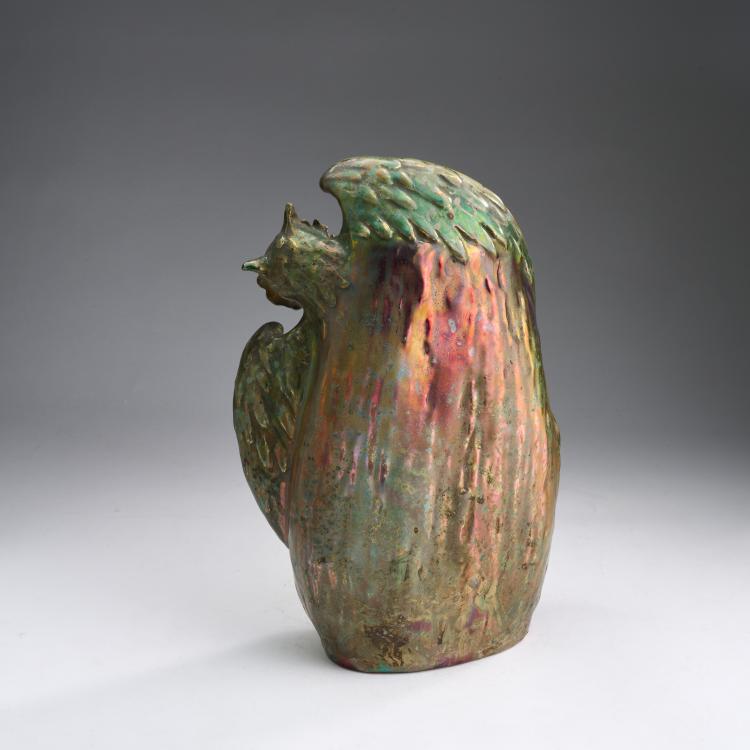 Bild 1 zu Objekt, Unikat Eulenvase, um 1890, Lucien L&eacute;vy-Dhurmer, Massier, Delphin, Vallauris, 180A 350