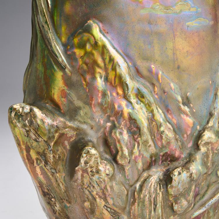 Bild 4 zu Objekt, Unikat Eulenvase, um 1890, Lucien L&eacute;vy-Dhurmer, Massier, Delphin, Vallauris, 180A 350