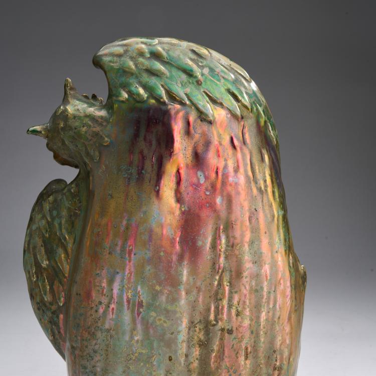 Bild 5 zu Objekt, Unikat Eulenvase, um 1890, Lucien L&eacute;vy-Dhurmer, Massier, Delphin, Vallauris, 180A 350