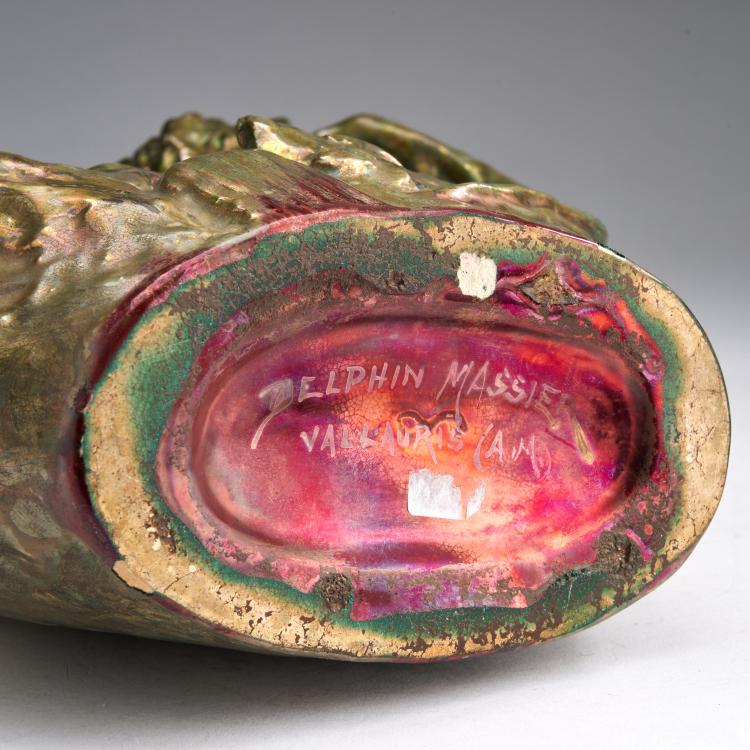 Bild 7 zu Objekt, Unikat Eulenvase, um 1890, Lucien L&eacute;vy-Dhurmer, Massier, Delphin, Vallauris, 180A 350