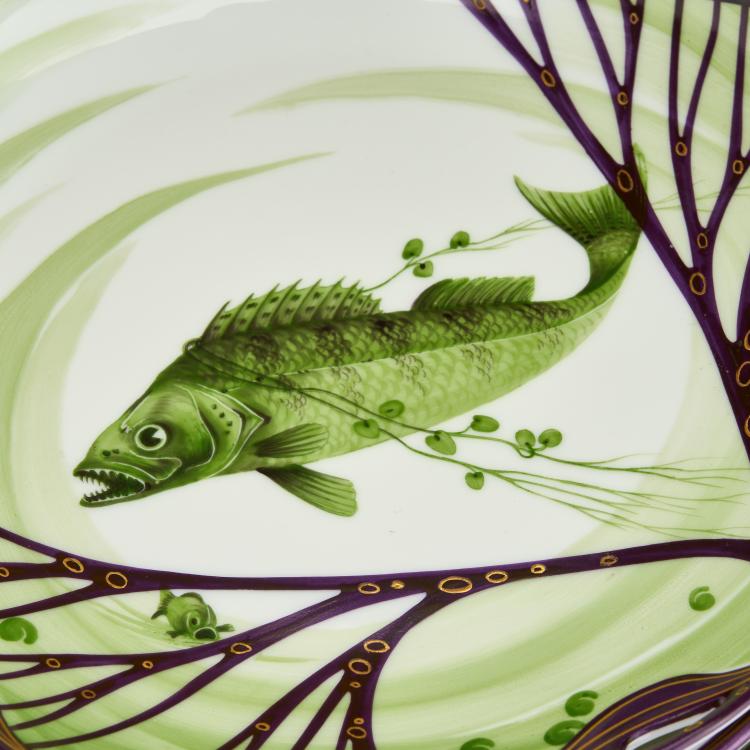 Bild 5 zu Objekt, Eight pieces from the fish service 'Modern', 1899, Hermann Gradl, Nymphenburg, KPM, 180A 305