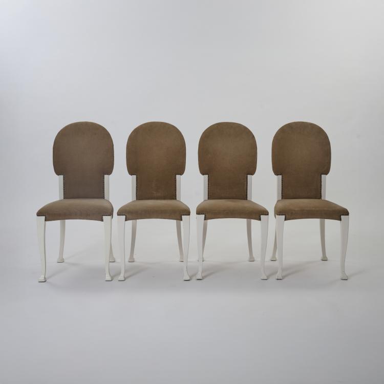 Hauptbild zu Objekt, Six chairs from the dining room of Else von Guaita-Lampe, 1906, Henry van de Velde, Scheidemantel, H., Weimar, 180B 400