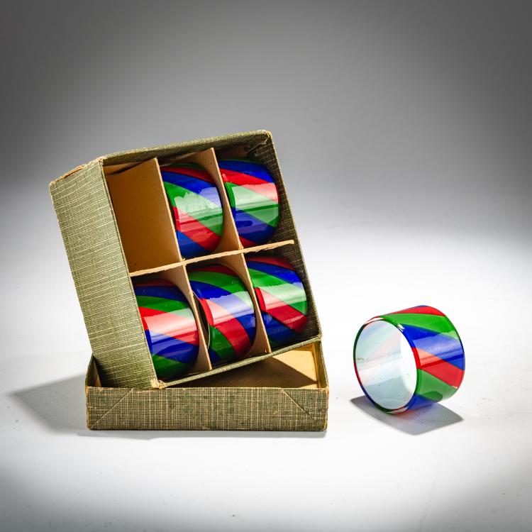 Bild 2 zu Objekt, Six napkin rings, c. 1950, Murano, 181B 637