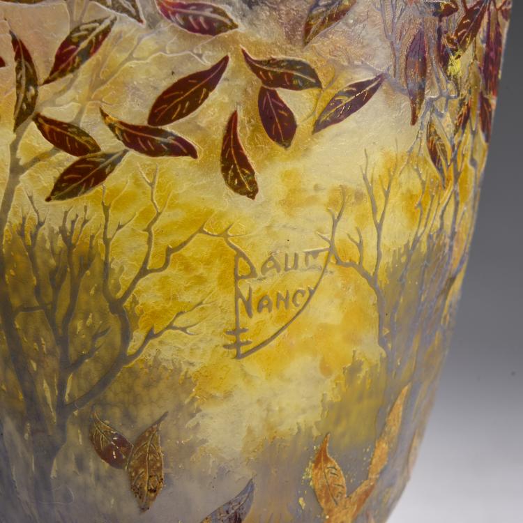 Bild 2 zu Objekt, Rare Vase 'Coup de Vent dans les Arbres', or 'Feuilles d'Automne', 1913-19, Henri Berg&eacute;, Daum Fr&egrave;res, Nancy, 180A 27