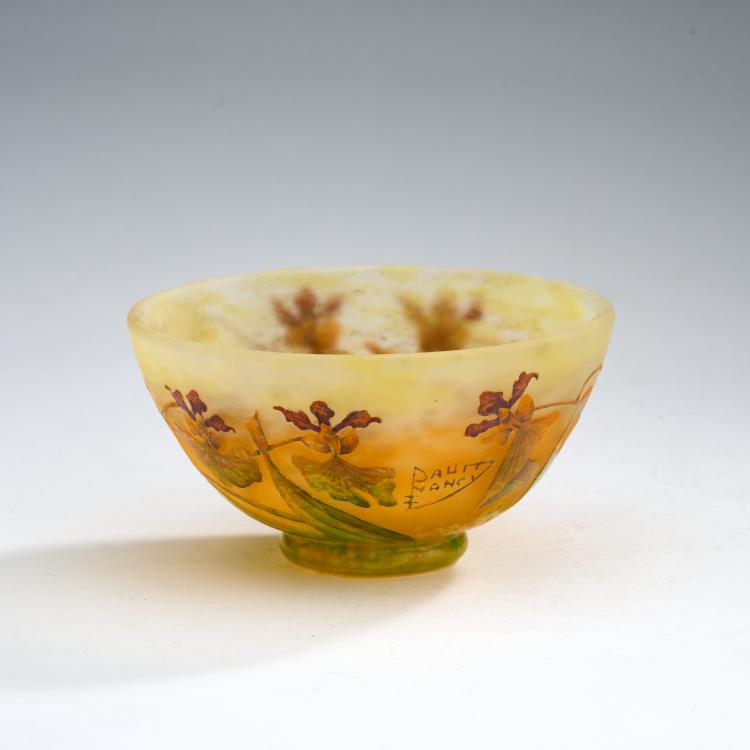 Hauptbild zu Objekt, Kleine Schale 'Orchid&eacute;es', 1905-10, Daum Fr&egrave;res, Nancy, 180A 12